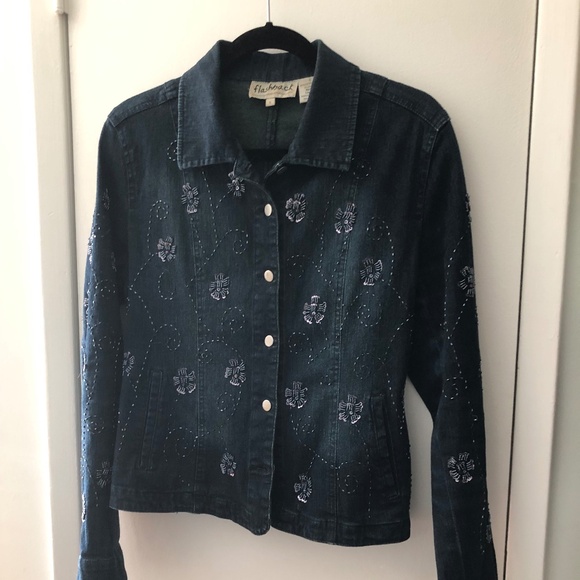 Flashback vintage beaded denim jacket - Picture 1 of 6